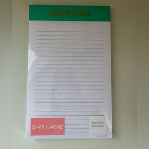 Chez Gagne “Game Plan” notepad